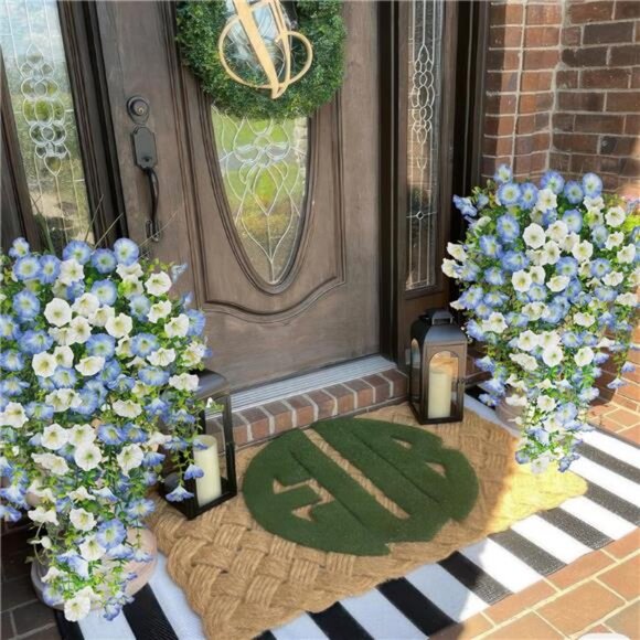 3 Pcs Artificial Hanging Flowers for Outdoors Morning Glory Artificial Flowers - Picture 5 of 16